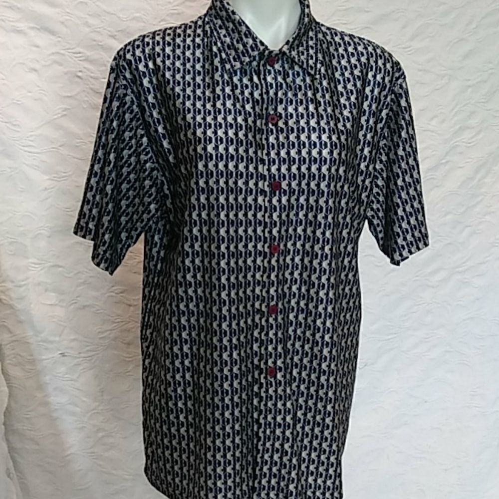 Vintage anchor blue shirt 